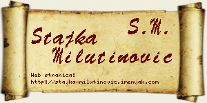 Stajka Milutinović vizit kartica